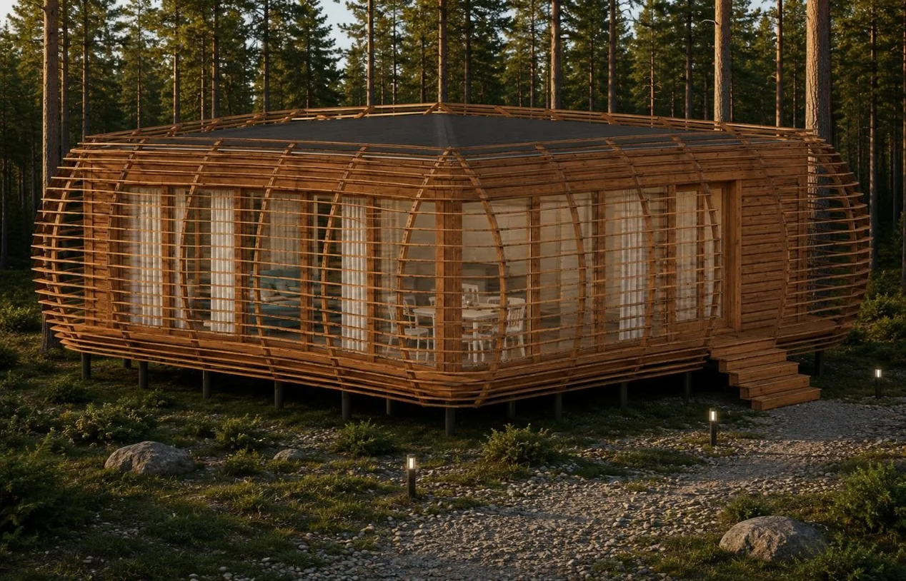 Cube 8x8 — фахверковий будинок 60 м² у сосновому лісі